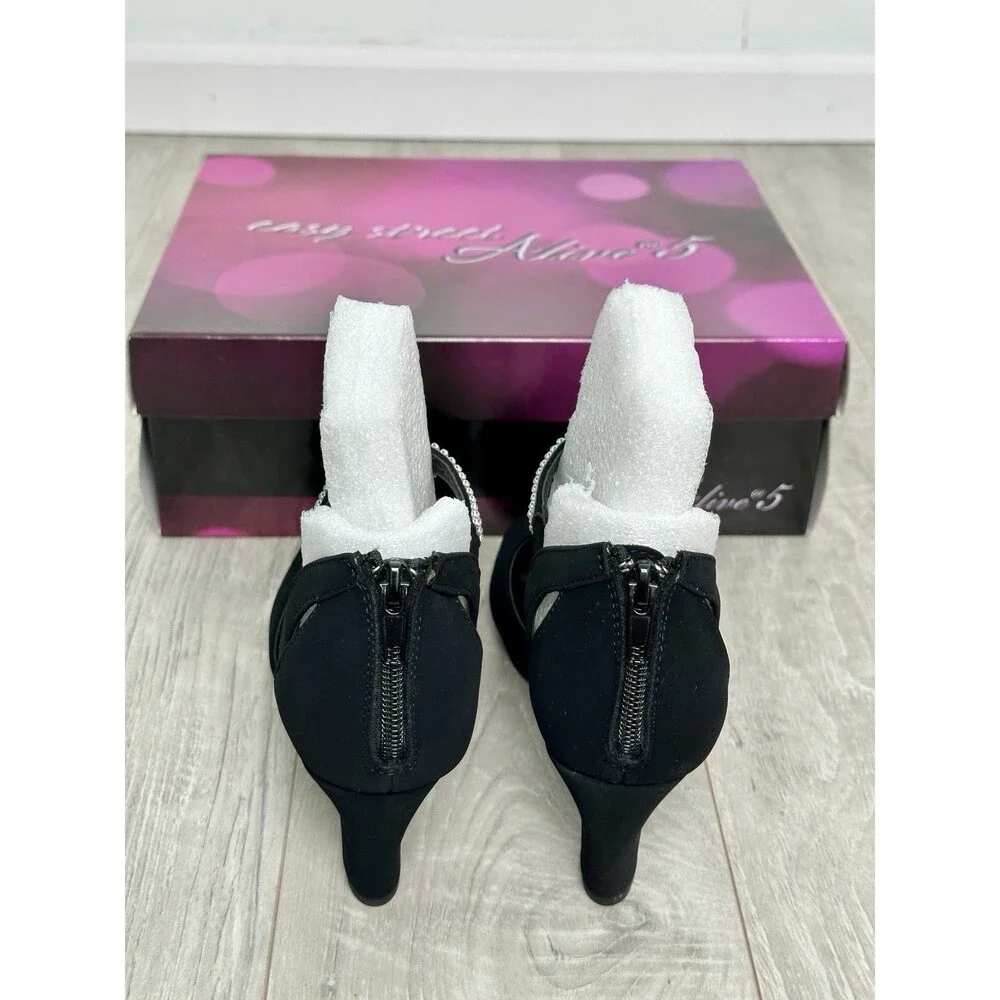 Easy Street Womens Flash Pumps Black Lamy - 6.5M 193073876365